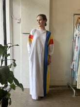 Load image into Gallery viewer, Vintage White w/ Stripes Terry Cloth "Towel Dress"