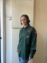 Load image into Gallery viewer, Vintage Dark Green Patched Army Jacket
