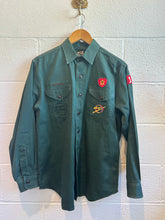 Load image into Gallery viewer, Vintage Dark Green Patched Army Jacket