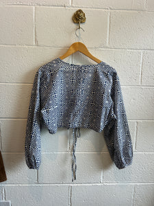 Pre-Loved Cotton Print Crop Top