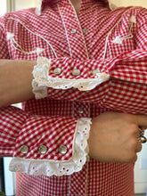 Load image into Gallery viewer, Vintage Red Check Western Dress