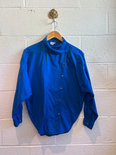 Load image into Gallery viewer, Vintage Bright Blue Shirt Jacket