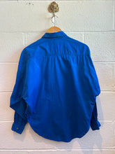 Load image into Gallery viewer, Vintage Bright Blue Shirt Jacket