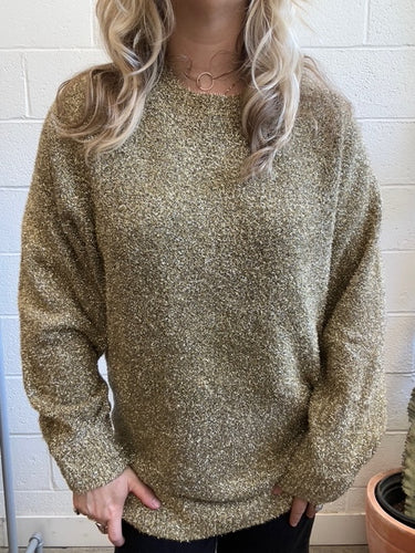 Pre-loved All Saints Gold Sparkly Sweater