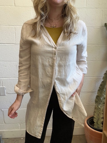 Pre-loved Cream Linen Button Down