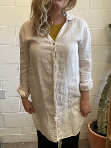 Pre-loved Cream Linen Button Down