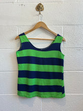 Load image into Gallery viewer, Vintage Striped Green / Navy Tank
