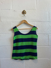 Load image into Gallery viewer, Vintage Striped Green / Navy Tank
