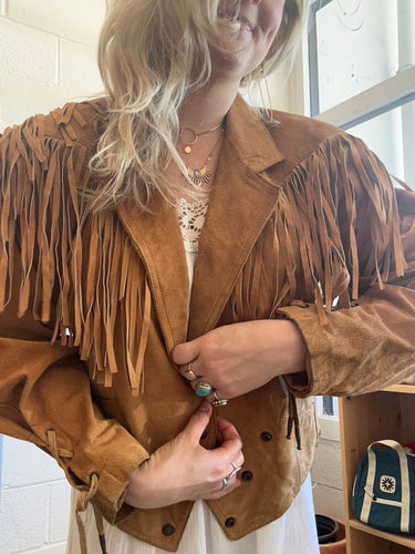 Vintage Suede Fringe Jacket