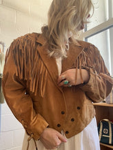Load image into Gallery viewer, Vintage Suede Fringe Jacket