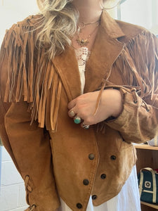 Vintage Suede Fringe Jacket