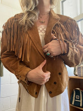 Load image into Gallery viewer, Vintage Suede Fringe Jacket