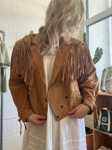 Vintage Suede Fringe Jacket