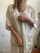 Load image into Gallery viewer, Cream Crochet Top Robe/Cover Up