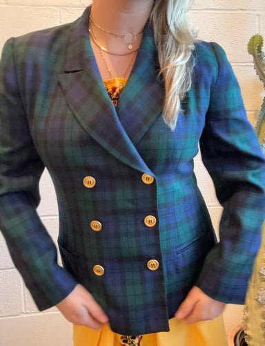 Vintage Plaid Pendleton Blazer