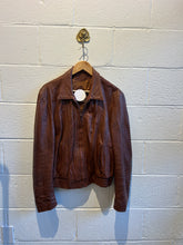 Load image into Gallery viewer, Vintage Brown Leather Jacket
