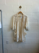 Load image into Gallery viewer, Cream Crochet Top Robe/Cover Up