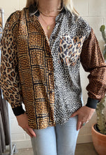 Load image into Gallery viewer, Vintage Animal Print Blouse
