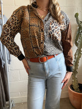 Load image into Gallery viewer, Vintage Animal Print Blouse