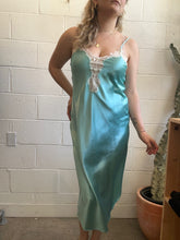 Load image into Gallery viewer, Vintage Teal Slip Dress