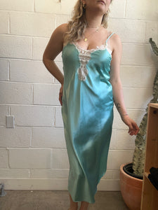 Vintage Teal Slip Dress