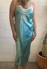 Load image into Gallery viewer, Vintage Teal Slip Dress