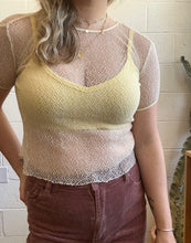 Load image into Gallery viewer, Vintage Cream Mesh Top
