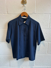 Load image into Gallery viewer, Vintage Navy Blouse