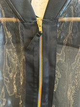 Load image into Gallery viewer, Vintage Sheer Black Bomber Jacket