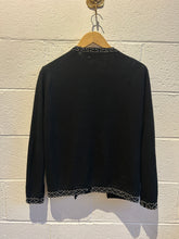 Load image into Gallery viewer, Vintage Beaded Black Cardigan