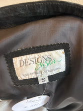 Load image into Gallery viewer, Vintage Long Black Suede Jacket