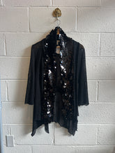 Load image into Gallery viewer, Vintage Black Sequined Sweater