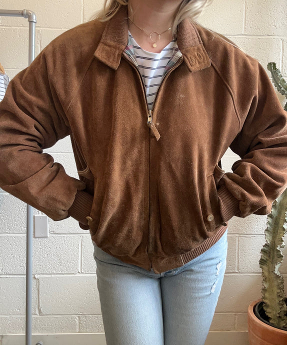 Vintage Suede Brown Suede Polo By Ralph Lauren Jacket