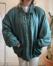 Load image into Gallery viewer, Vintage Silk Teal Bomber