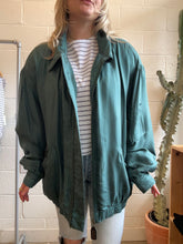 Load image into Gallery viewer, Vintage Silk Teal Bomber