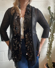 Load image into Gallery viewer, Vintage Black Sequined Sweater