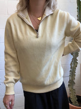 Load image into Gallery viewer, Pre-loved Ermenegildo Zegna Half Zip Cream Sweater