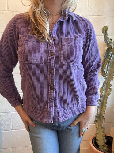 Vintage LL Bean Purple Corduroy Button Down