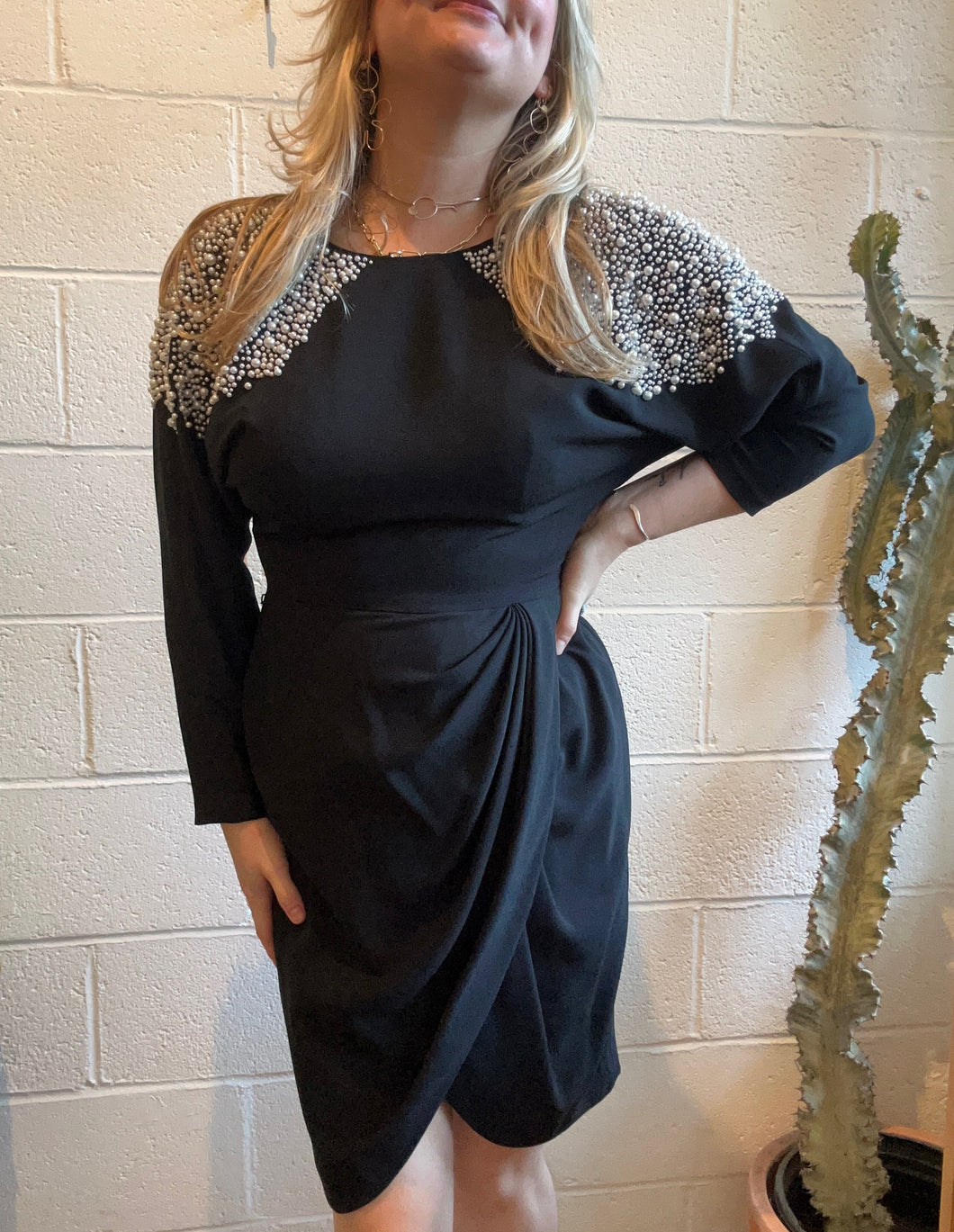 Vintage Lillie Rubin Pearl Cocktail Dress