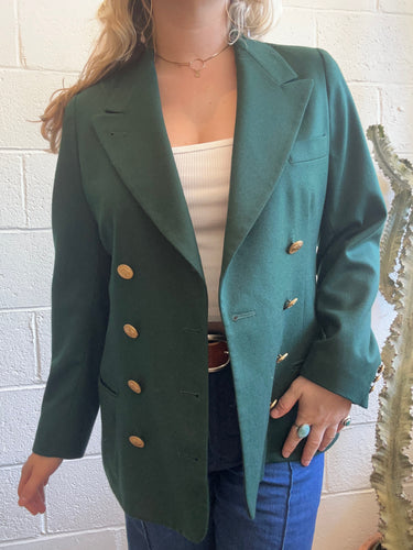 Vintage Green Ann Freedberg Blazer