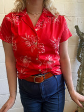 Load image into Gallery viewer, Vintage Red Print High Noon Button Down