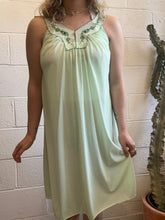 Load image into Gallery viewer, Vintage Light Green Slip Dress Nighty