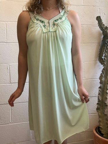 Vintage Light Green Slip Dress Nighty