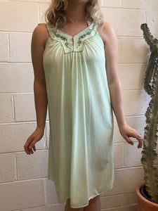 Vintage Light Green Slip Dress Nighty