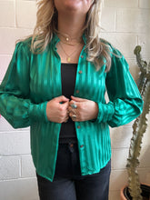 Load image into Gallery viewer, Vintage Green Blouse