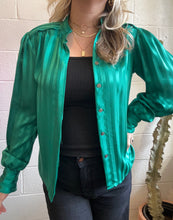 Load image into Gallery viewer, Vintage Green Blouse