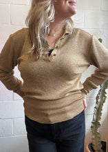 Load image into Gallery viewer, Vintage Gold Button Blouse
