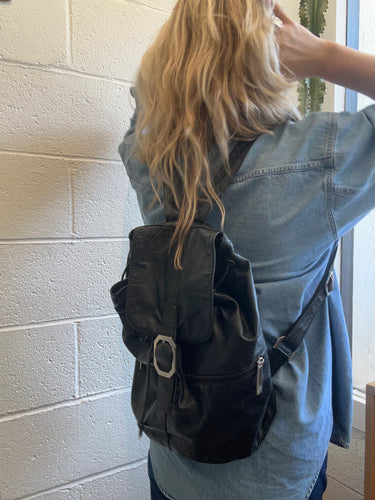 Vintage Black Backpack