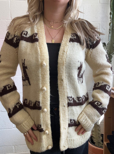 Vintage Knit Reindeer Sweater