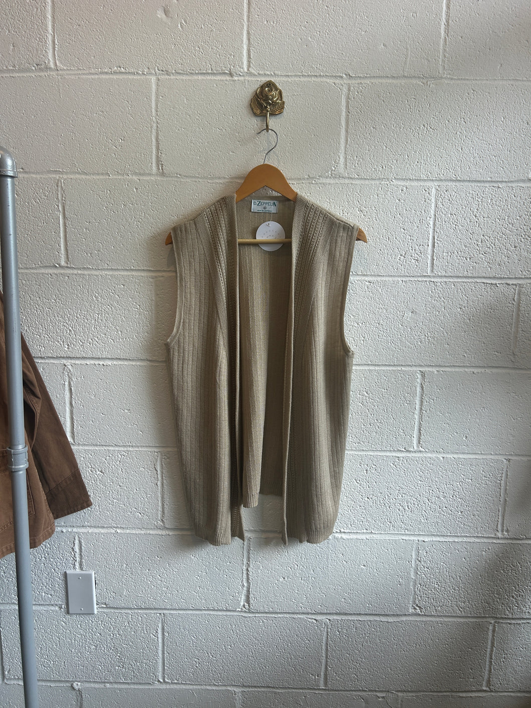 Vintage Tan Knit Vest